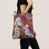 Papier Rococo Maltese pastelkleuren Tote Bag (Dichtbij)