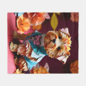 Papier Rococo Norfolk Terrier pastelkleuren Fleece Deken (Voorkant (Horizontaal))