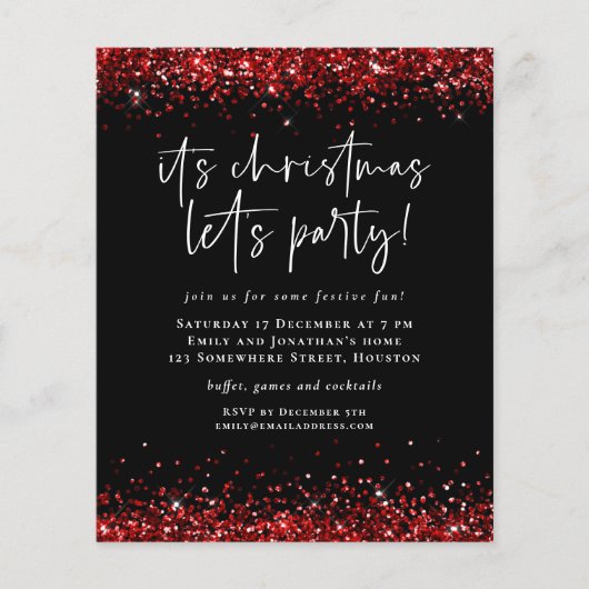 PAPIER | Rode kerstfeestjes Flyer (Voorkant)