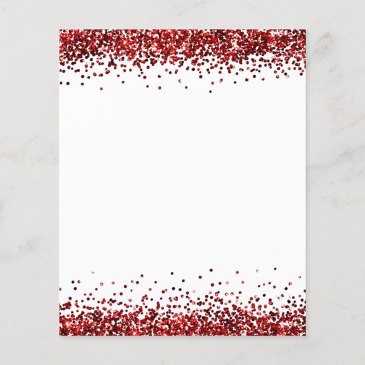 PAPIER | Roodglitter-kerstfeestjes White Flyer (Achterkant)