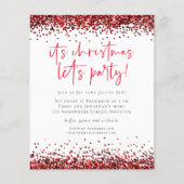 PAPIER | Roodglitter-kerstfeestjes White Flyer (Voorkant)