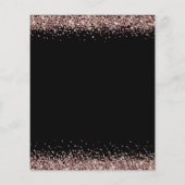 PAPIER | Roos Gold Glitter Verloving Black Invite Flyer (Achterkant)