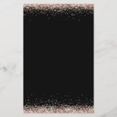 PAPIER | Roos Gold Glitter Wedding Black Menu (Achterkant)