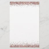 PAPIER | Roos Gold Glitter Wedding White Menu (Achterkant)