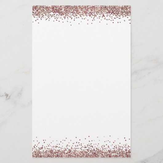 PAPIER | Roos Gold Glitter Wedding White Menu (Achterkant)