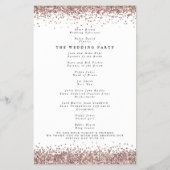 PAPIER | Roos Gold Glitter White Wedding Programme Flyer (Achterkant)