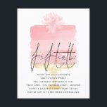 PAPIER | Roze Cake Script 50th Birthday Invitation Flyer<br><div class="desc">PAPER Roze Cake Script 50th Birthday Invitation. Een voordelige PAPER (geen kaart)-optie in een SMALLER formaat van 4, 5 x 5, 6 inch zonder enveloppen - standaard A6-enveloppen zijn de dichtstbijzijnde maat. De header Fiftieth is in een vaste, handgeschreven stijl met de details onder een overlay op een bleke roze...</div>