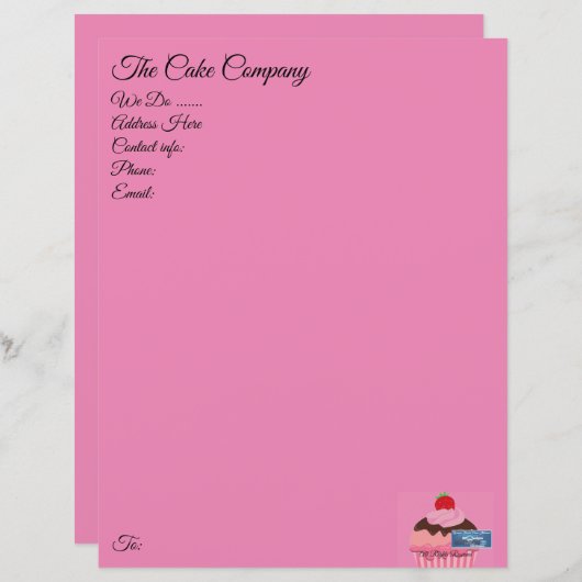 Papier Roze (Cupcake) RFPMDesigns ©️2024 (Voorkant / Achterkant)