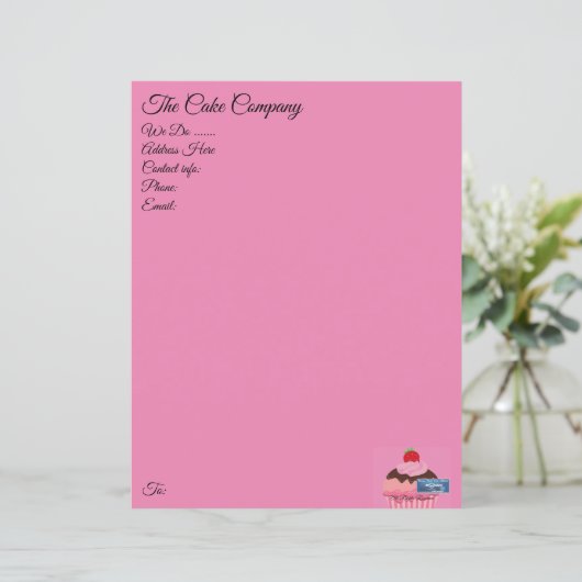 Papier Roze (Cupcake) RFPMDesigns ©️2024 (Staand voorkant)