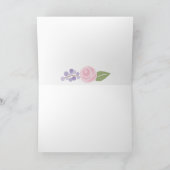 Papier Rozen Bloemen Band Note Kaart -Aanpassen (Binnen)