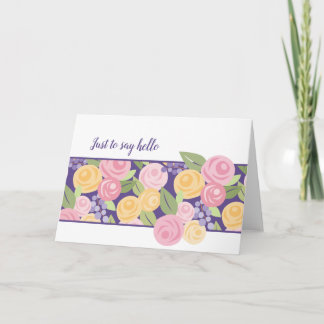 Papier Rozen Bloemen Band Note Kaart -Aanpassen