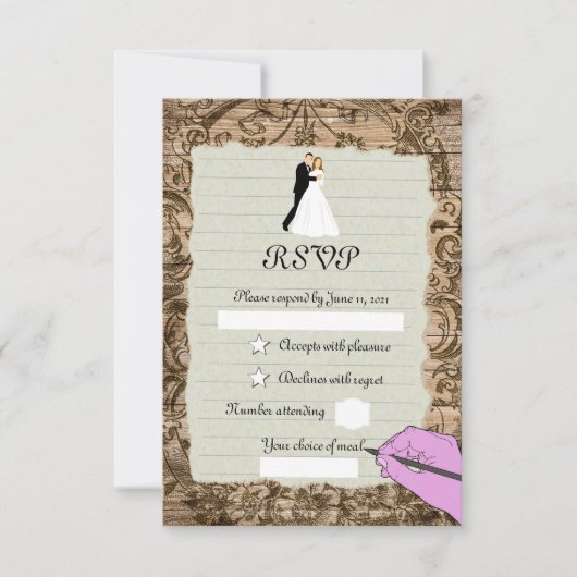 Papier RSVP Kaartje (Voorkant)