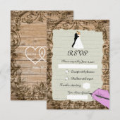 Papier RSVP Kaartje (Voorkant / Achterkant)