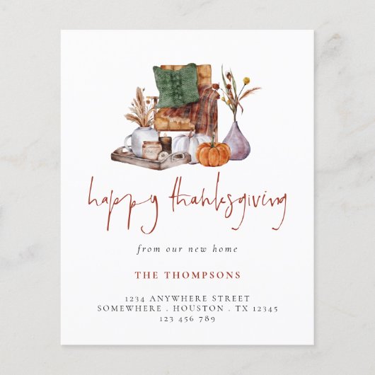 PAPIER | Rustic Happy Thanksgiving vanuit New Home Flyer (Voorkant)