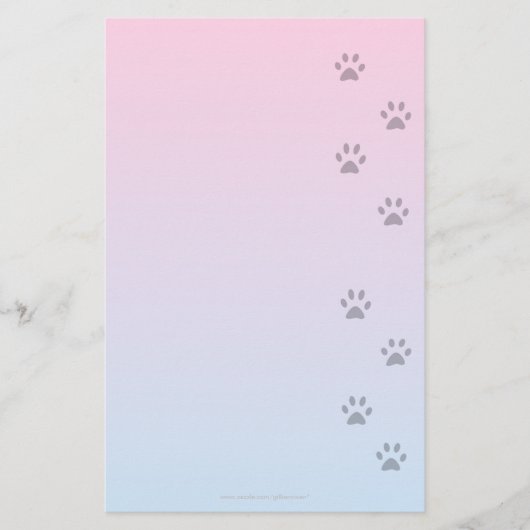 Papier schrijven met voetafdrukken (Voorkant)