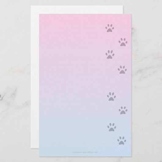 Papier schrijven met voetafdrukken (Voorkant / Achterkant)