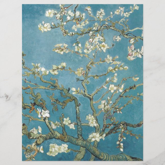 PAPIER SCRAPBOOK :VAN GOGH : ALMOND BLOSSOM (Voorkant)