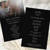 PAPIER | Script Photo Overlay Wedding Program Zwar Flyer