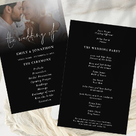 PAPIER | Script Photo Overlay Wedding Program Zwar Flyer