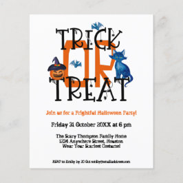 PAPIER | Script Trick or treat Halloween Party Flyer