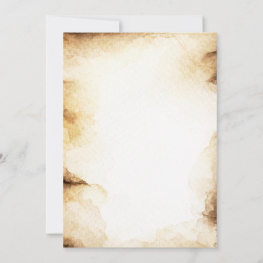 Papier Scroll Rustiek Land Pensioen Partij Kaart (Achterkant)