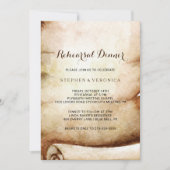 Papier Scroll Rustiek Land Repetitie Diner Kaart (Voorkant)