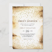 Papier Scroll Rustiek Lief Zestien Verjaardagsfees Kaart (Voorkant)