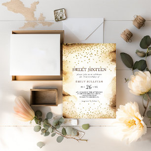 Papier Scroll Rustiek Lief Zestien Verjaardagsfees Kaart