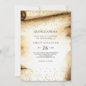 Papier Scroll Rustieke Quinceañera Verjaardagsfees Kaart (Voorkant)