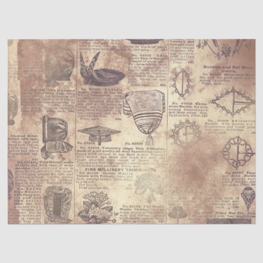 Papier Serie Ephemera Bedrukt Design 15 (Voorkant)
