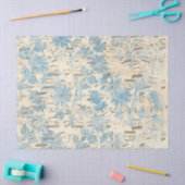 Papier Serie Ephemera Blauw Ontwerp 12 (Craft)