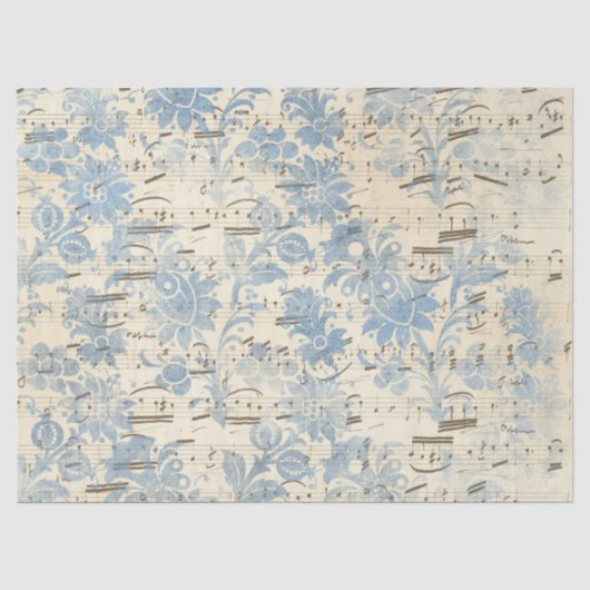 Papier Serie Ephemera Blauw Ontwerp 12 (Voorkant)
