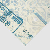 Papier Serie Ephemera Blauw Ontwerp 14 (Detail)