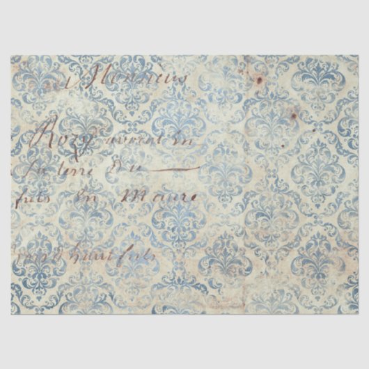 Papier Serie Ephemera Blauw Ontwerp 16 (Voorkant)