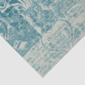 Papier Serie Ephemera Blauw Ontwerp 17 (Detail)