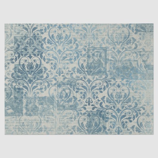 Papier Serie Ephemera Blauw Ontwerp 17 (Voorkant)