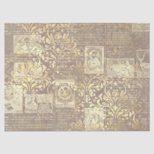 Papier Serie Ephemera Gold Ontwerp 11 (Voorkant)
