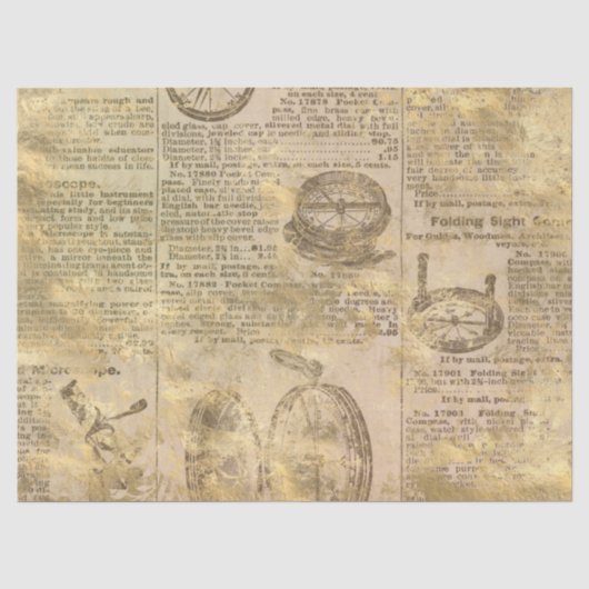 Papier Serie Ephemera Goud Ontwerp 16 (Voorkant)