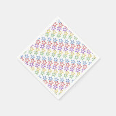 Papier servet - Banden van gekleurde sterren (Hoek)