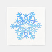Papier Servet blauw sneeuwvlok (Voorkant)
