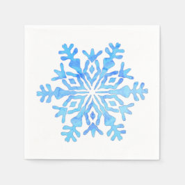 Papier Servet blauw sneeuwvlok