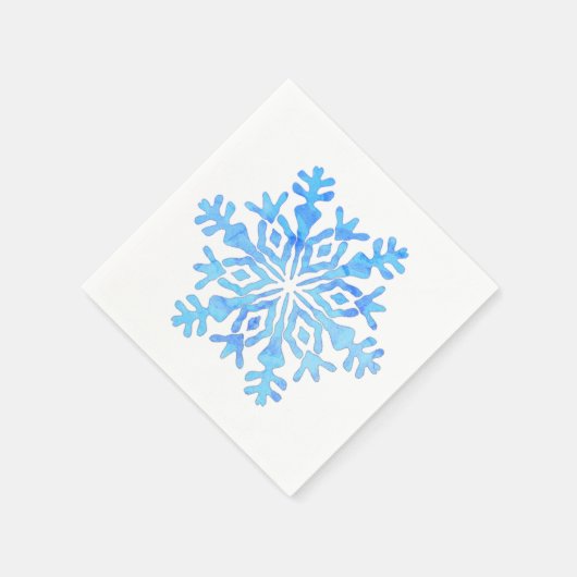 Papier Servet blauw sneeuwvlok (Hoek)