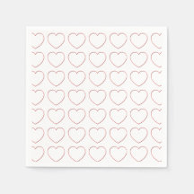 Papier servet - draadhart in rijen