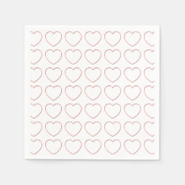 Papier servet - draadhart in rijen