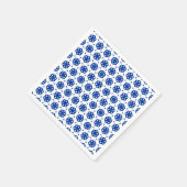 Papier servet - Gestyliseerde bloemen in rijen (Hoek)