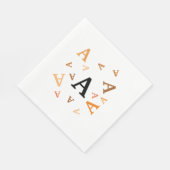 Papier servet - Jumbries in Oranje/bruin (Hoek)