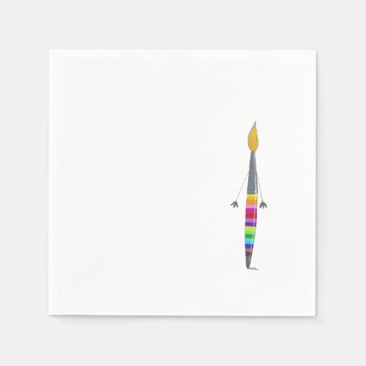 Papier servet met poly penseel (Voorkant)