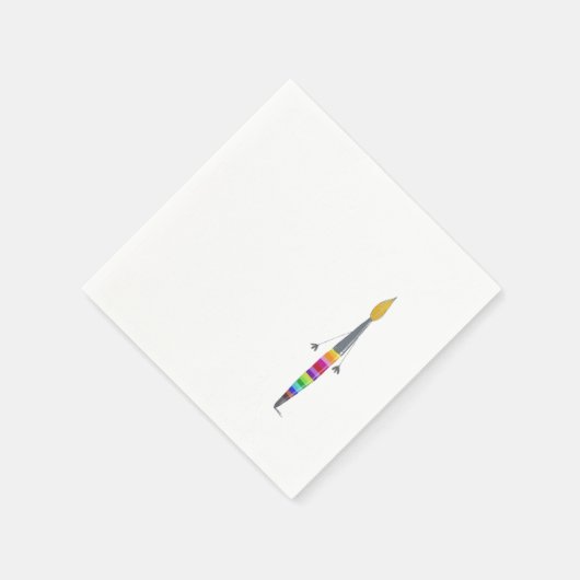 Papier servet met poly penseel (Hoek)