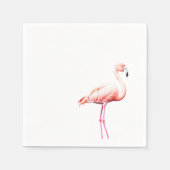 Papier servet met roze flamingo (Voorkant)