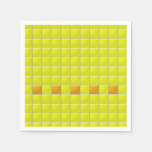Papier servet - Mozaïekpleinen in geel